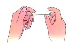 Instructie 1 flossen flosdraad dental floss tandfloss tandzijde